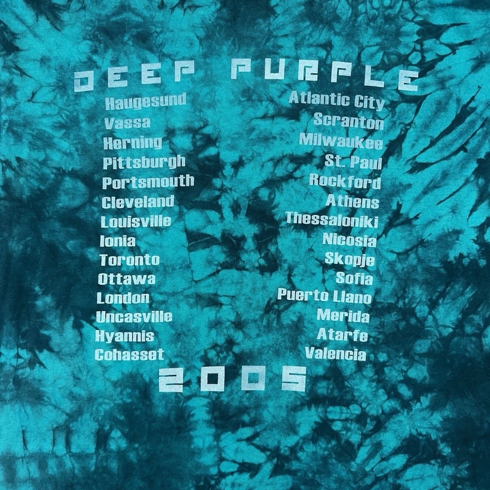 Vtg 2005 Deep Purple‎ Tour Concert T Shirt Size M Machine Head Y2K Tie-Dye Retro - Picture 4 of 8